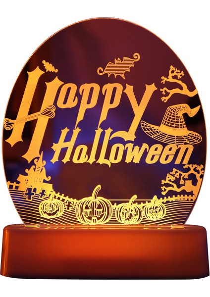 Wekity Halloween Decoration Light Design Pumpkin Shape 3D Night Light Control Halloween Decor For Kids Bedroom Decoration Lamp,warm White (Yurt Dışından)