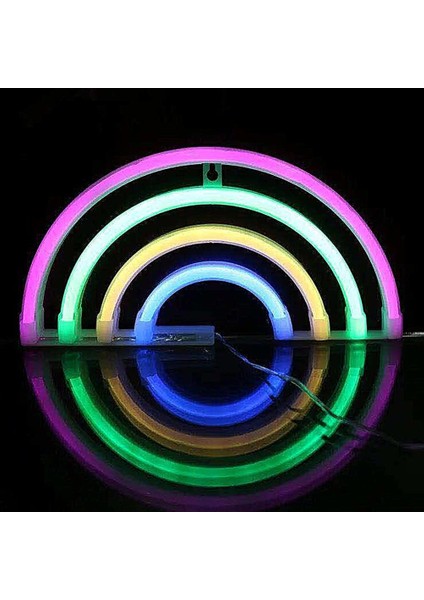 Rainbow Neon Light Colorful Neon Sign Wall Decor Or USB Powered Rainbow Neon Lights LED Neon Signs Light Up For Kids Room, Party, Bar, Party, Wedding, Christmas-Rainbow (Yurt Dışından) fiyatları