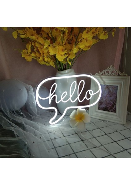 Cloud Shape Night Light Creative Gifts Home Decoration Christmas Decoration Cloud English Neon Lights(Hello-2) (Yurt Dışından) fiyatları