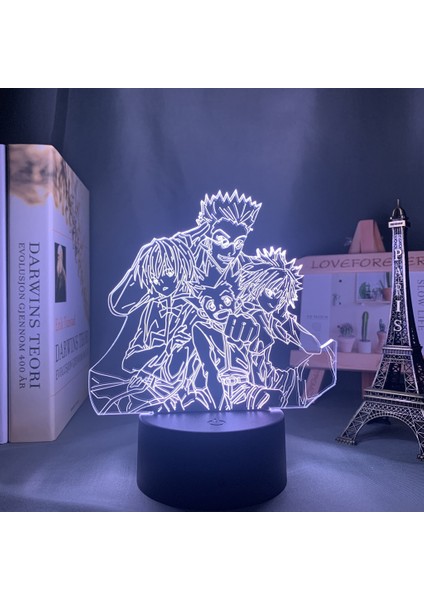 Wekity 3D Illusion Night Light Anime Character Desk Lamp USB Powered 7 Colors LED Light With Touch Switch For Kids Gift Bedroom Decor (Yurt Dışından)