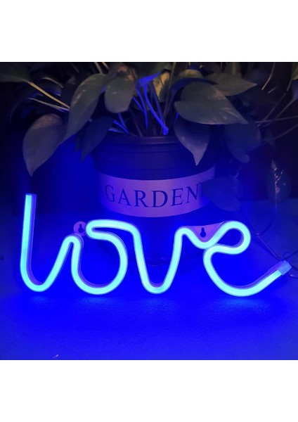 Love Neon Sign Lights,led Neon Light Wall Light Night Lights,/usb Powered Neon Lights For Wall Decor,bedroom,kids Room,living Room,bar,party,christmas,wedding-Blue Love (Yurt Dışından)