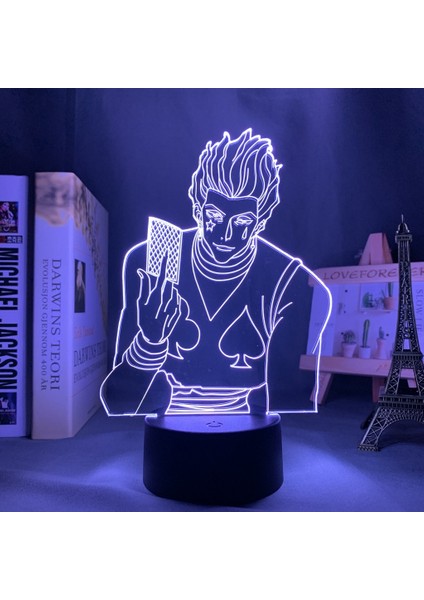 Wekity 3D Illusion Night Light Anime Character Desk Lamp USB Powered 7 Colors LED Light With Touch Switch For Kids Gift Bedroom Decor (Yurt Dışından)