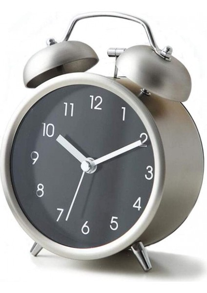 Yatak Odası Için Çalar Saat, Mat Metal Çerçeveli Geçmeyen Sessiz Masa Çalar Saati, Çocuklar Için 4 Inç Ikiz Çan Küçük Saat Pille Çalışan (Gül Altın) (Yurt Dışından)