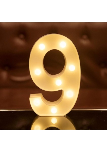 LED Number Lights Sign Light Up Number Lights Sign For Night Light Wedding Birthday Party Powered Christmas Lamp Home Bar Decoration (Yurt Dışından) fiyatları