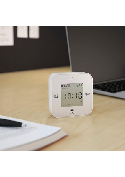 Saat/termometre/alarm/zamanlayıcı, 4 Fonksiyonlu Masa Saati (Beyaz) (Yurt Dışından) modelleri