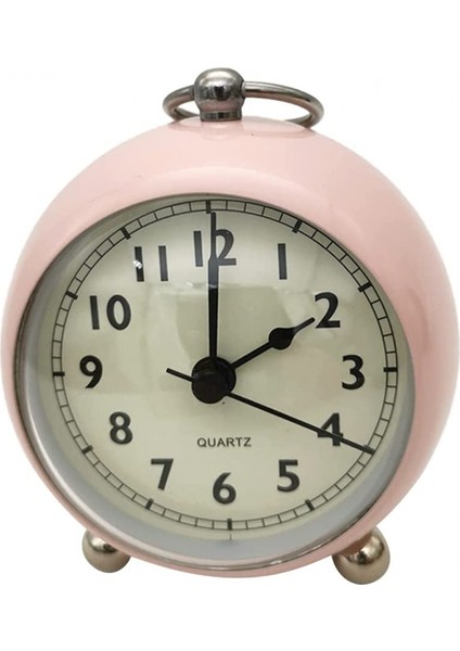 Analog Çalma Saat, Kuvars Saat, Seyahat Çalar Saat, Gece Lambalı, Pille Çalışır, Tik Tak Sesi Çıkarmaz, Pembe (Yurt Dışından)