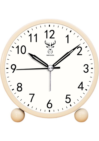 Analog Çalar Saat 4 Inç, Pille Çalışan Tiksiz Sessiz Küçük Masa Saati Gece Işığı ile Komidin Yatak Odası Için Masa Saati (Yurt Dışından)