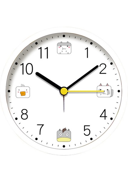 Analog Çalar Saat 4,5 Inç, Pille Çalışan Tik Olmayan Sessiz Küçük Masa Saati Gece Işığı ile Komidin Yatak Odası Için Masa Saati (Yurt Dışından)