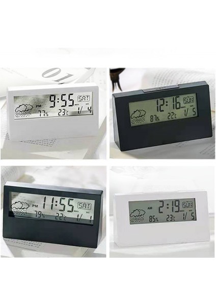 Dijital Seyahat Alarm Saati - Katlanabilir Takvim & Sıcaklık ve Zamanlayıcı Erteleme Modlu LCD Saat - Büyük Sayı Ekranı, Pille Çalışan - Her Yaş Için Kompakt Masa Saati (Siyah Şeffaf) (Yurt Dışından) fırsatları