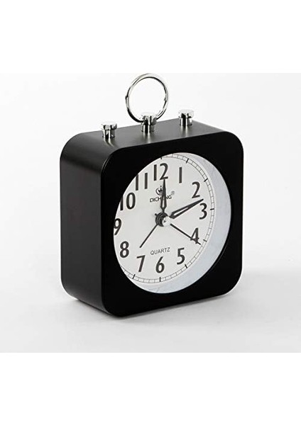 Alarm Kare Masa Masa Saati Sizi Uyandırır Sessiz Çalışma Yatak Odası Ofis Için Mükemmel Siyah (Yurt Dışından)