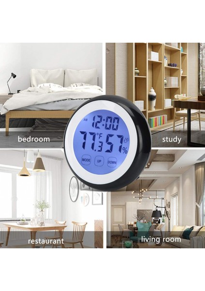 Çocuk Ofis Oturma Odası Yaygın Olarak Kullanılan Elektronik Saat, Çok Işlevli Dayanıklı Saat Siyah (Yurt Dışından)
