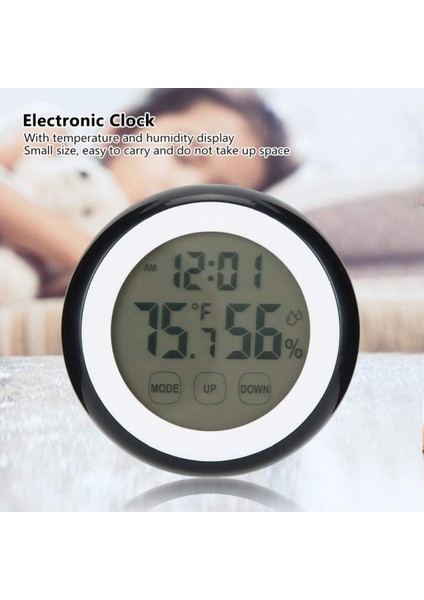 Çocuk Ofis Oturma Odası Yaygın Olarak Kullanılan Elektronik Saat, Çok Işlevli Dayanıklı Saat Siyah (Yurt Dışından)