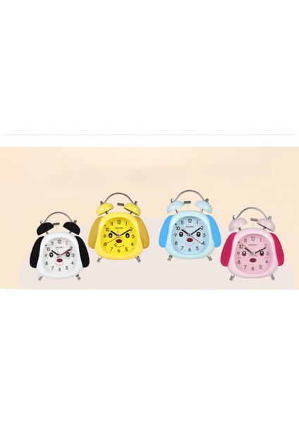 Yatak Odası Çalar Saat, Analog Sevimli Köpek Yavrusu Çan Çalar Saat, Öğrenci Ev Dekorasyonu Masaüstü Saati (Yurt Dışından)