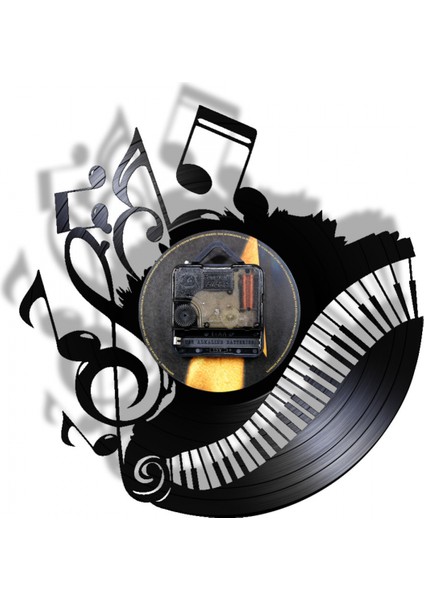 12 Inç Vinil Kayıt Duvar Saati Işık ile Oturma Odası Moda Anahtar Not Iskandinav Saat Modern Minimalist Atmosfer Sanat Dekorasyon Kuvars Saat (Yurt Dışından)