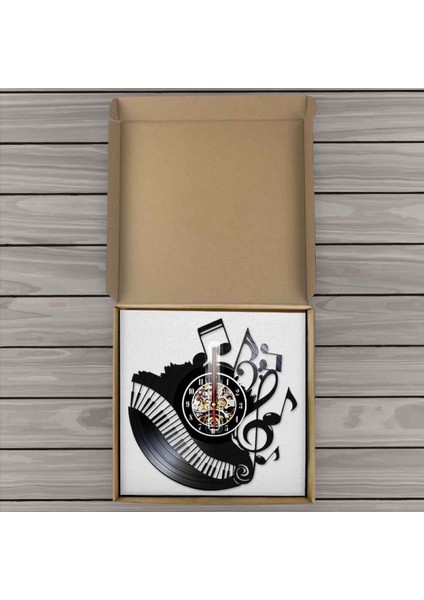 12 Inç Vinil Kayıt Duvar Saati Işık ile Oturma Odası Moda Anahtar Not Iskandinav Saat Modern Minimalist Atmosfer Sanat Dekorasyon Kuvars Saat (Yurt Dışından)