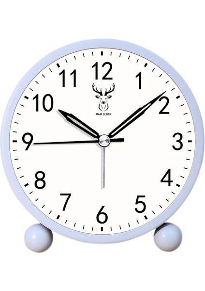 Analog Çalar Saat 4 Inç, Pille Çalışan Tiksiz Sessiz Küçük Masa Saati Gece Işığı ile Komidin Yatak Odası Için Masa Saati (Yurt Dışından)