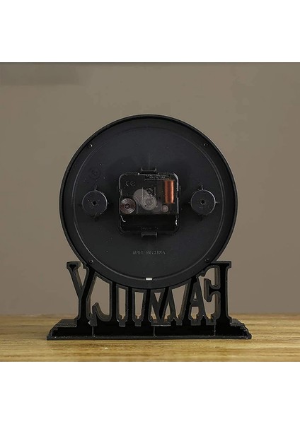 Fyhh-Jzhy Baca Saati Antika Masa Saati Masa Pili Ana Oda Dekorasyonu Sessiz Retro Nostalji Yaratıcı Yazı Tasarımı Süs Hediyelik Ceket Saat (Tung Rengi) (Yurt Dışından) modelleri