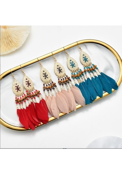 3 Pairs Kadınlar Sahte Tüy Küpe Bohemian Saçak Püskül Uzun Damla Dangle Küpe Kadınlar Kızlar Için Dream Catcher Tasarım ile Set (Yurt Dışından)