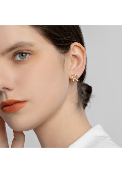 Altın Kaplama Damla Küpe Kadın Küpe Harf Az Küpe --- U (Yurt Dışından) fırsatları