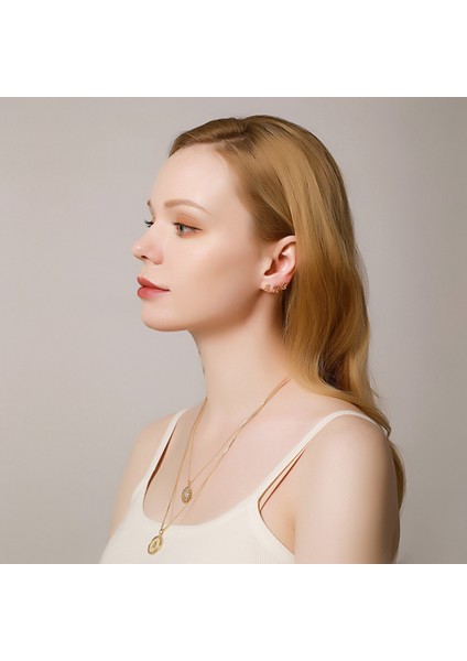 Saplama Küpe Altın Harf Parlak Gerçek Altın Kaplama Saplama Küpe Hassas Kulaklı Kadın Kızlar Için --- W (Yurt Dışından) modelleri