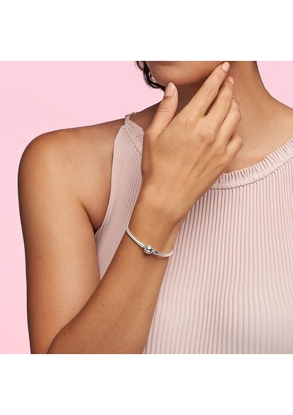 Şeffaf Kübik Zirkonlu Som Gümüş Kadınlar Için Parlak Zincir Charm Bileklik, 6,7 In / 17 cm (Yurt Dışından) fiyatları