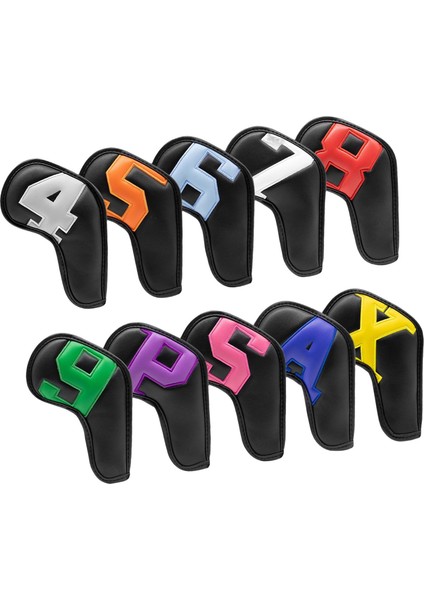 Hediye D Için 10X Golf Headcovers Açık Pu Golf Kulübü Başkanı (Yurt Dışından)