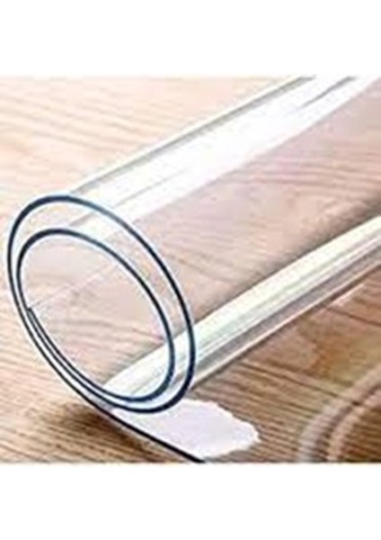 Muşamba Masa Örtüsü Şeffaf 1,5 mm En: 70 cm Kalın Pvc Masa Örtüsü Koruyucu