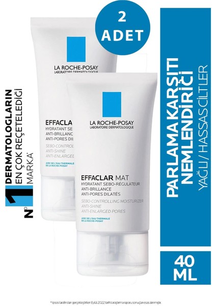 La Roche Posay Effaclar Mat 40 Ml 2 Adet