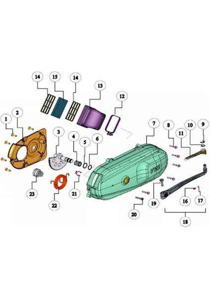 Tvs JUPITER125 Ayak Marş Pedalı Kolu Yarım Ay Dişlisinin Burcu Pimi A fiyatları