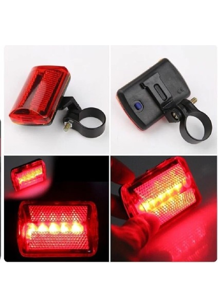 7 Modlu 5 Ledli Bisiklet Arka Stop Ikaz Lambası Işığı (Lisinya) modelleri