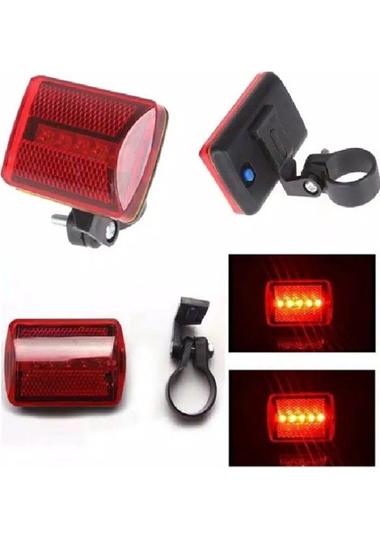 7 Modlu 5 Ledli Bisiklet Arka Stop Ikaz Lambası Işığı (Lisinya) fırsatları