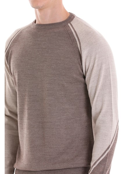 Vizon Regular Fit Bisiklet Yaka Jakarlı Yünlü Triko Kazak indirimleri