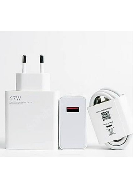 Eyze Shop Xiaomi 67 Watt Hızlı Şarj Aleti Typc-C Data Kablo+Adaptör