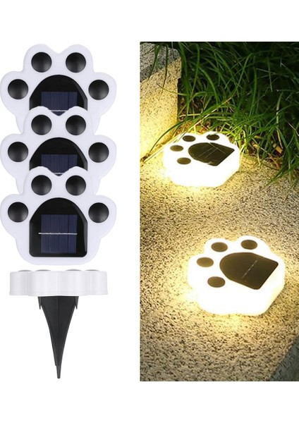 Lx-4pcs Güneş Çim Lambası-Ayı Pençe Lambası Isıtıcı (Yurt Dışından)