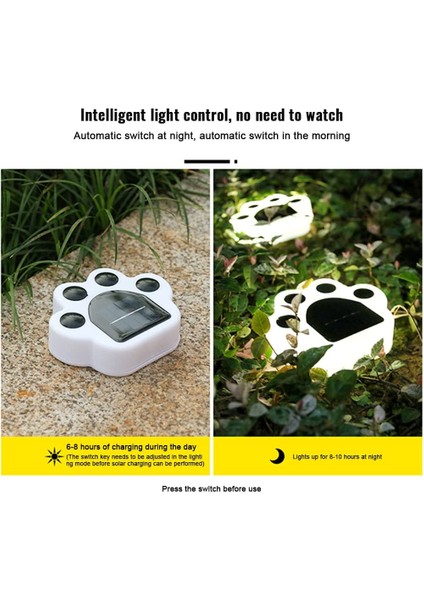 Lx-4pcs Güneş Çim Lambası-Ayı Pençe Lambası Isıtıcı (Yurt Dışından)