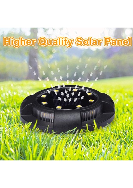 4pcs Solar Yeraltı Işığı-8led Beyaz Işık (Yan Renkli Işık) (Yurt Dışından) modelleri