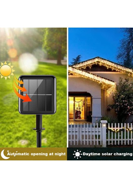Lx-2pcs Solar Bakır Tel Dize Işık-Beyaz Işık (Yurt Dışından)