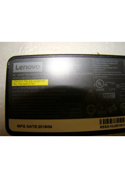 Original Lenovo A17-065N2A 65W 20V 3.25A Thinkpad Notebook Adaptör