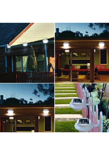 4pcs Solar Oluk Işığı-Oluk Işığı Beyaz Kabuk/sıcak Beyaz Işık (Yurt Dışından) fırsatları