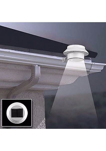 4pcs Solar Oluk Işığı-Oluk Işığı Beyaz Kabuk/sıcak Beyaz Işık (Yurt Dışından) indirimleri