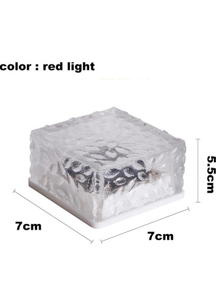 4pcs Güneş Buz Tuğlası Işık-Küçük Kırmızı Işık (Yurt Dışından) indirimleri