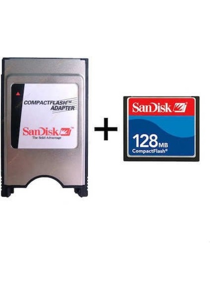 128 MB Compact Flash Hafıza Kartı+Compact Flash Adatör