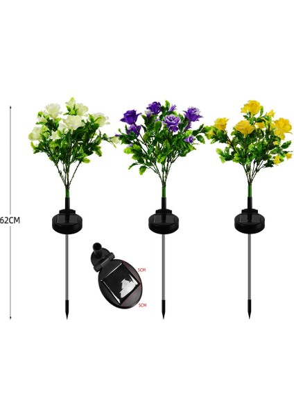 2pcs Solar Karanfil Fener-Sarı (Yurt Dışından)