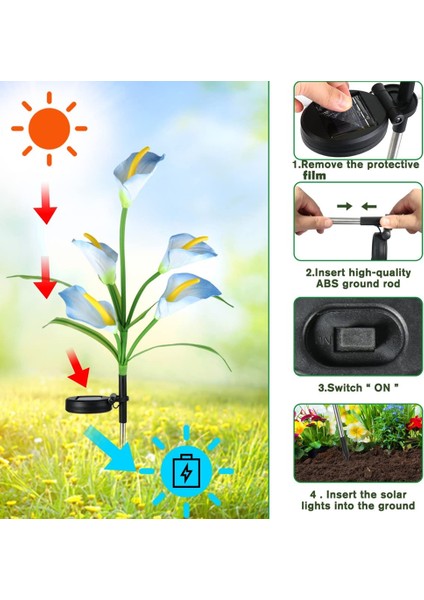 Adet Solar Calla Lilyum Fener-5 Kırmızı Calla Lilyum [kutulu] (Yurt Dışından)