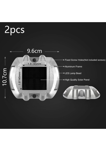 2 Adet Güneş Enerjili Yol Buton Işıkları-Mavi-Her Zaman Açık (Yurt Dışından)