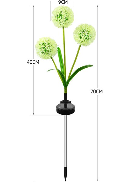2 Adet 3 Kafalı Güneş Karahindiba Zemin Lambası (Yurt Dışından)
