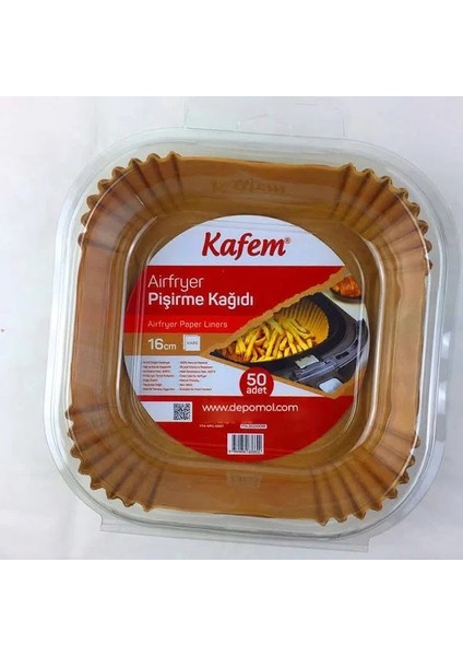 Airfrey Pişirme Kağıdı ( Kare ) Kafem 16 cm 50 Adt