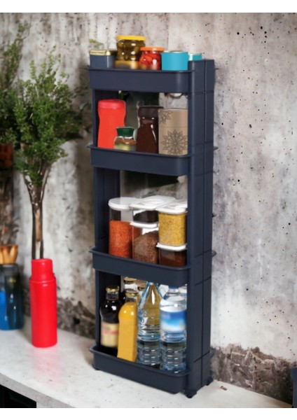 Motek Modern 4'lü Banyo/mutfak/oda Organizer Raf