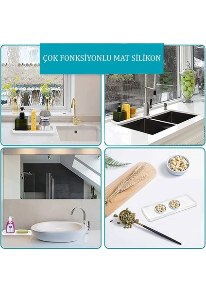 Silikon Yağdanlık Yağlık Standı Altlık ,çok Amaçlı Organizer Sunumluk ,sabunluk Altlığı , 26X10 cm indirimleri