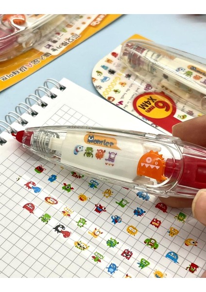 Sevimli Canavarlar Desenli Süsleme Bandı/Tipeks/Tipex/Şerit Daksil/Düzeltme Bandı/Şerit Düzeltici fiyatları